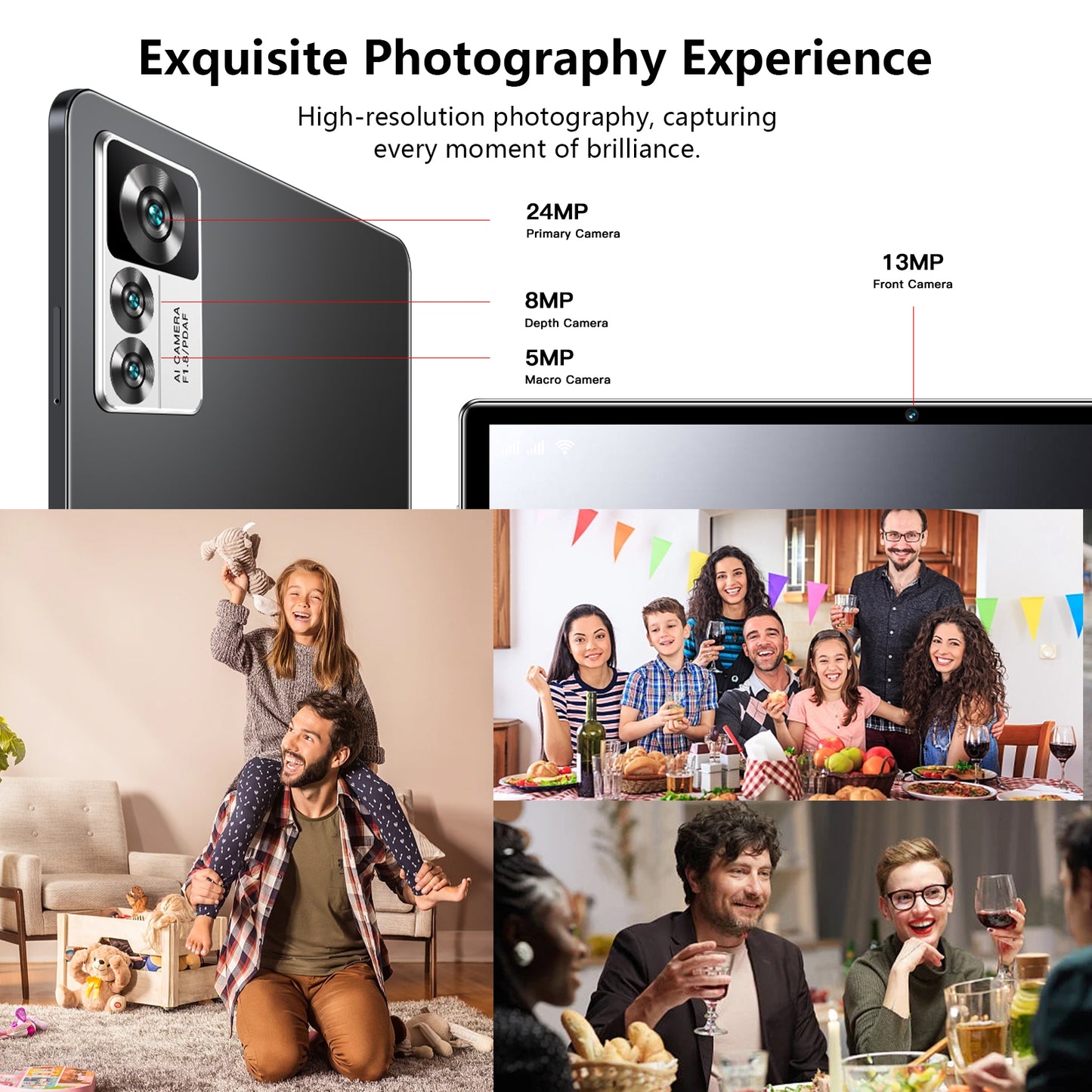 Tablet 10.1 Inch, Android 13 Tablet Quad Core 8GB RAM