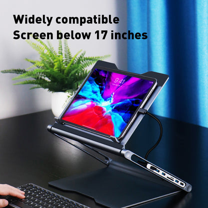 8-in-1 Laptop Stand & Docking Station with USB Ports & Cooling