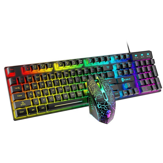 RGB Gaming Keyboard & Mouse Set with Customizable Lighting