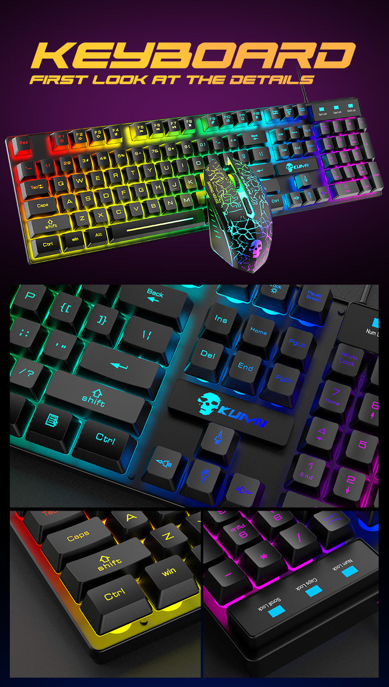 RGB Gaming Keyboard & Mouse Set with Customizable Lighting