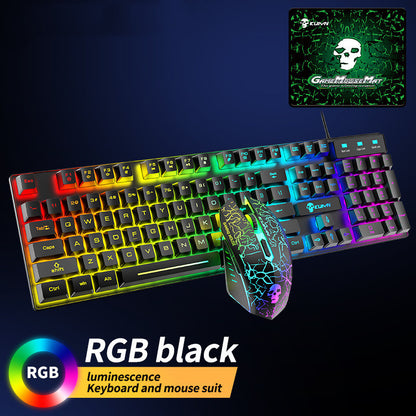 RGB Gaming Keyboard & Mouse Set with Customizable Lighting