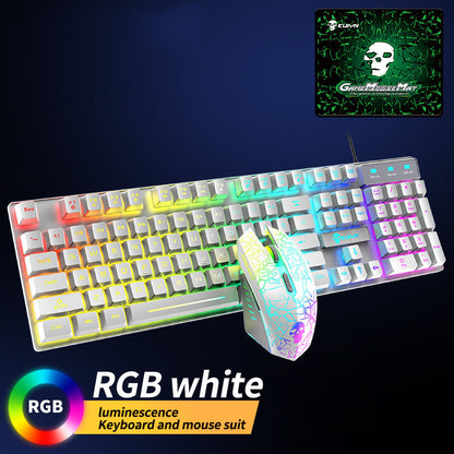 RGB Gaming Keyboard & Mouse Set with Customizable Lighting
