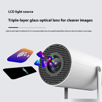 Portable Projector, 180 Degrees Projection Angle