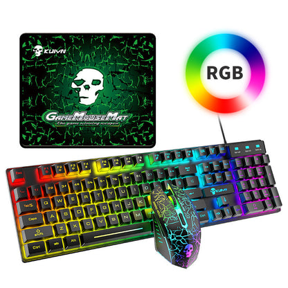RGB Gaming Keyboard & Mouse Set with Customizable Lighting