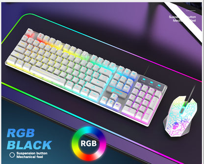 RGB Gaming Keyboard & Mouse Set with Customizable Lighting