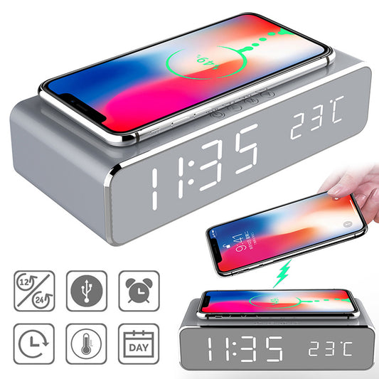 LED Wireless Charging Alarm Clock
