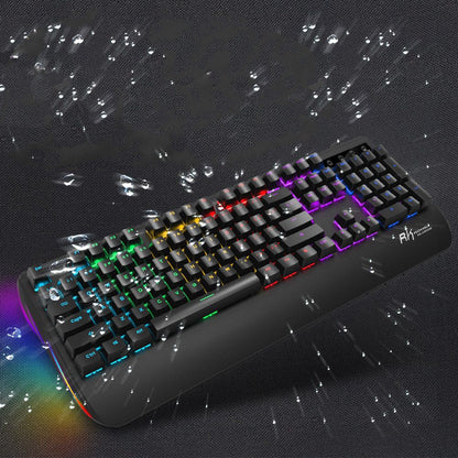 RGB Mechanical Gaming Keyboard – Tactile Switches & Wrist Rest