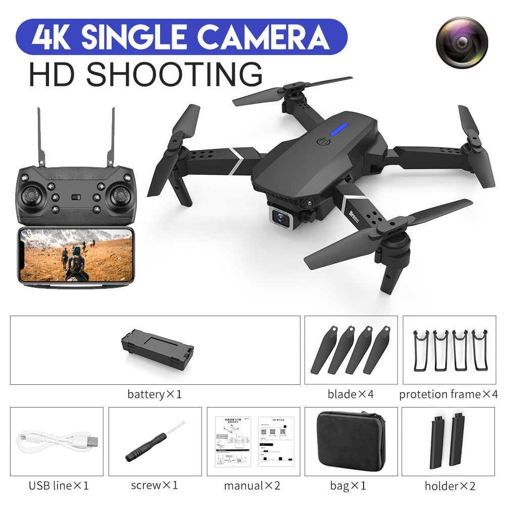 E88 4K Dual-Camera Drone – Foldable FPV RC Quadcopter