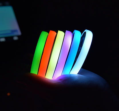 LED Car Cup Holder Coaster – Solar & USB Rechargeable Ambient Light