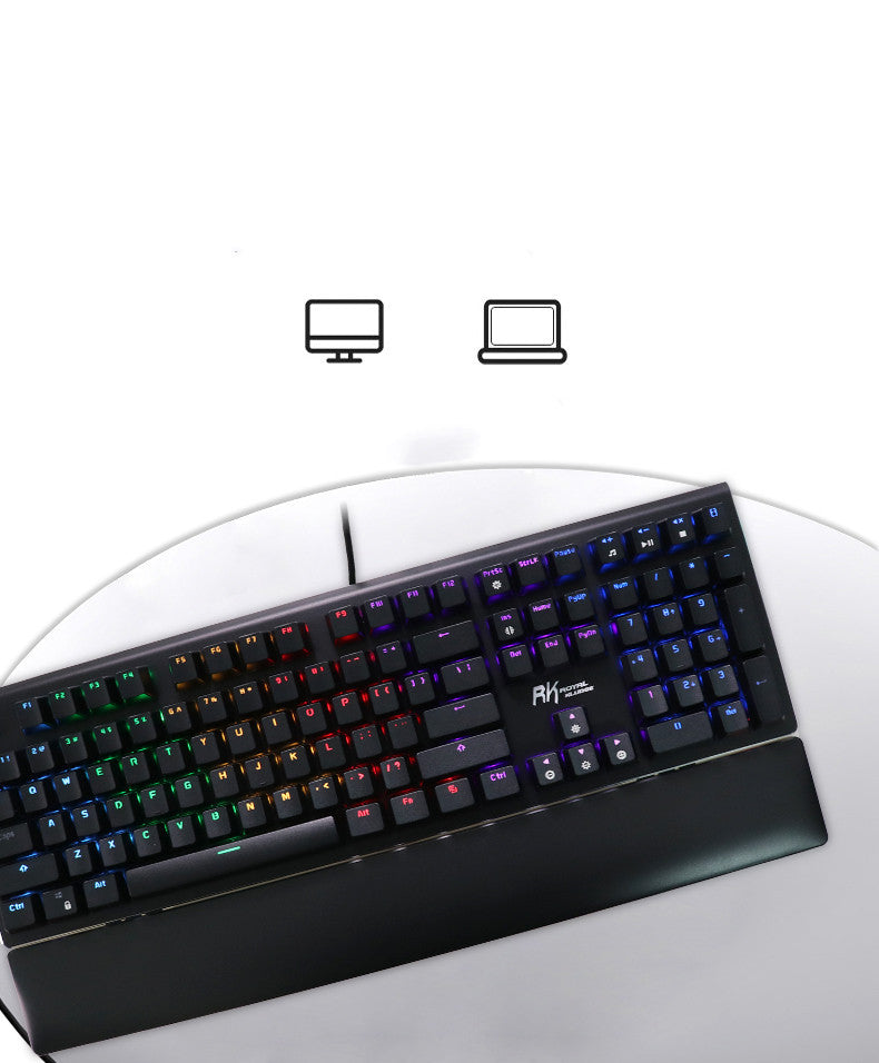 RGB Mechanical Gaming Keyboard – Tactile Switches & Wrist Rest