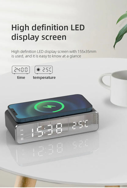 LED Wireless Charging Alarm Clock