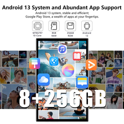 Tablet 10.1 Inch, Android 13 Tablet Quad Core 8GB RAM