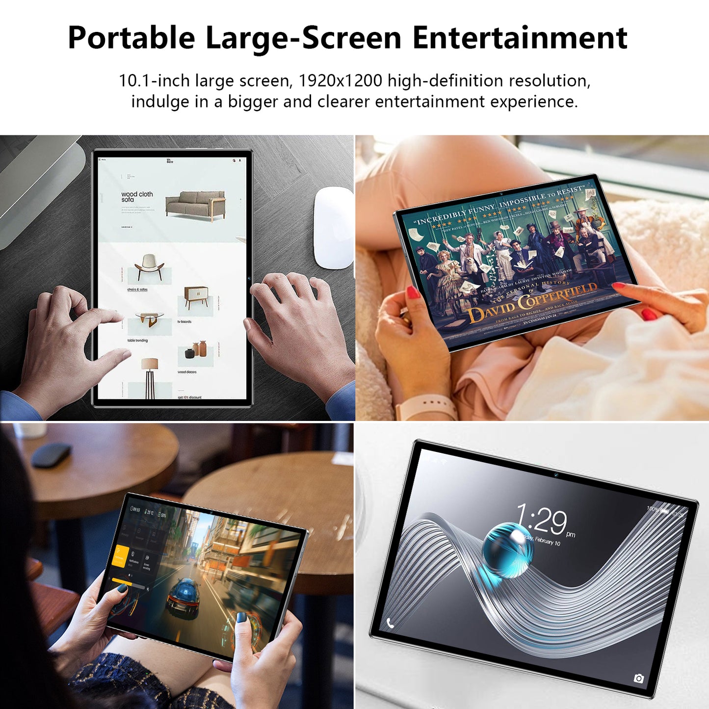Tablet 10.1 Inch, Android 13 Tablet Quad Core 8GB RAM