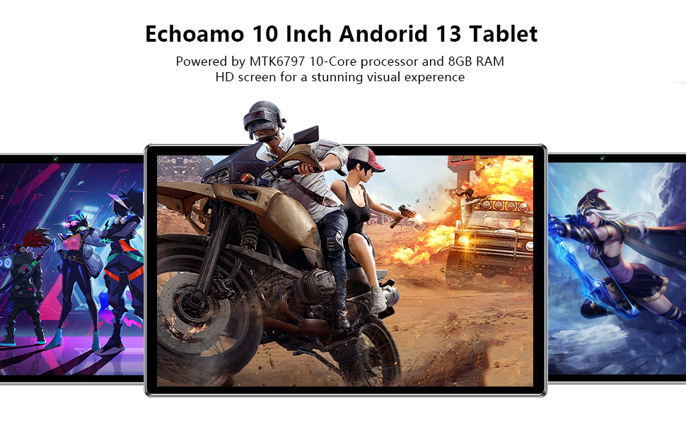 Tablet 10.1 Inch, Android 13 Tablet Quad Core 8GB RAM